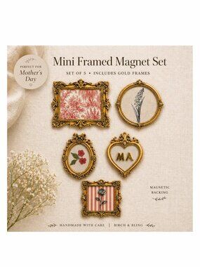 NEW The Heirloom Mini Frame Collection Birth Month Edition Mini Magnet Set